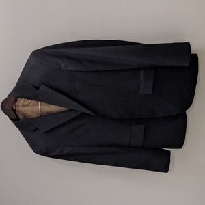 Banana Republic egyptian wool suit, black with grey pinstripe